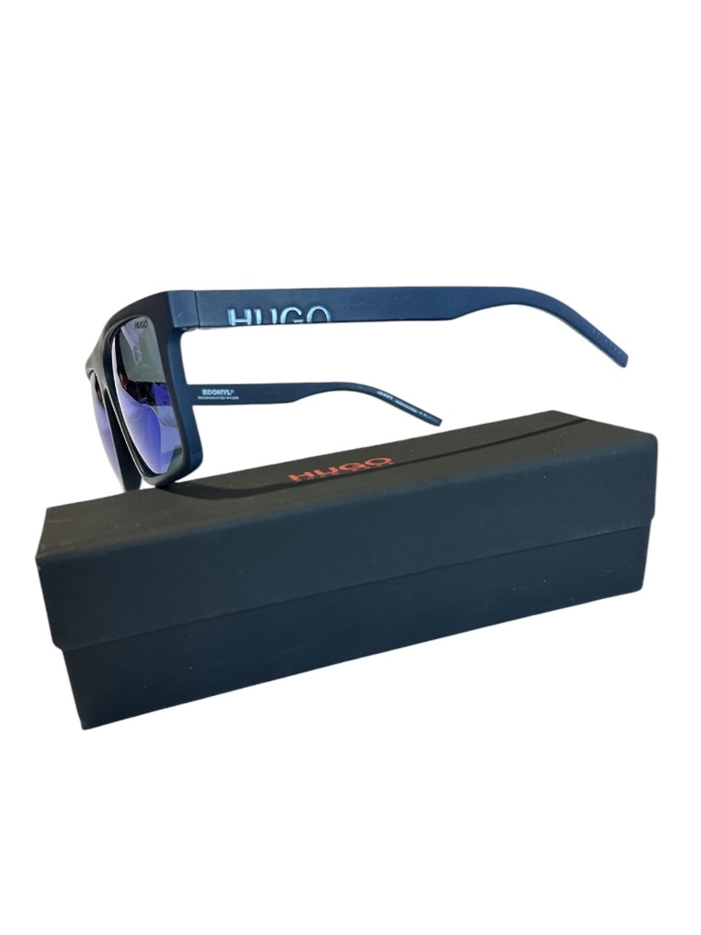 Genuine HUGO by Hugo Boss Sunglasses Blue Lens Sporty Designer Square Eyewear